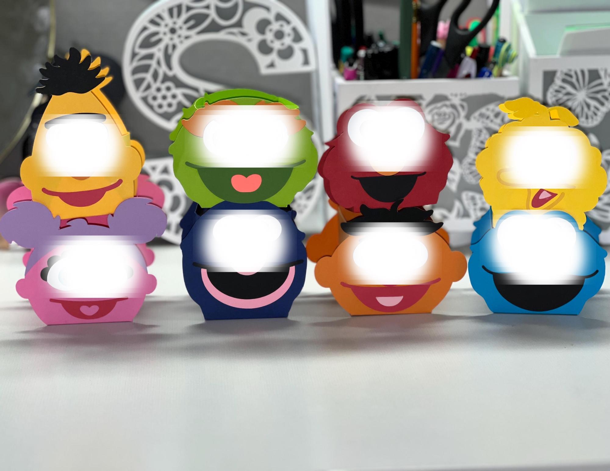 Sesame Street Monster Party Favor Boxes - Set of 8
