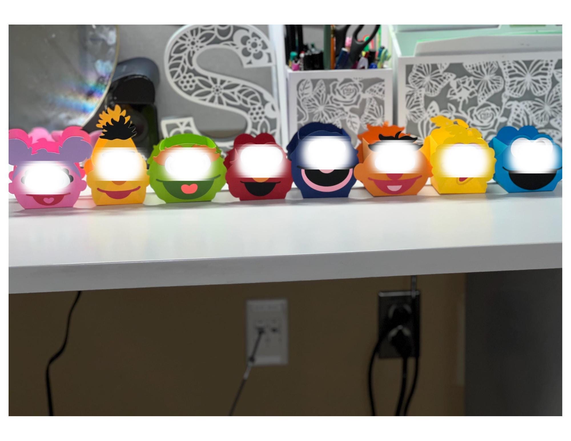 Sesame Street Monster Party Favor Boxes - Set of 8